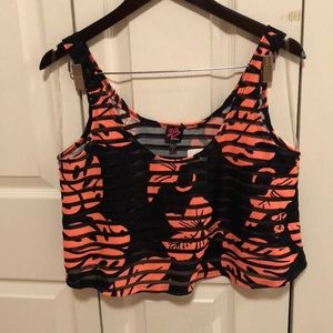 Flowy sheer crop top